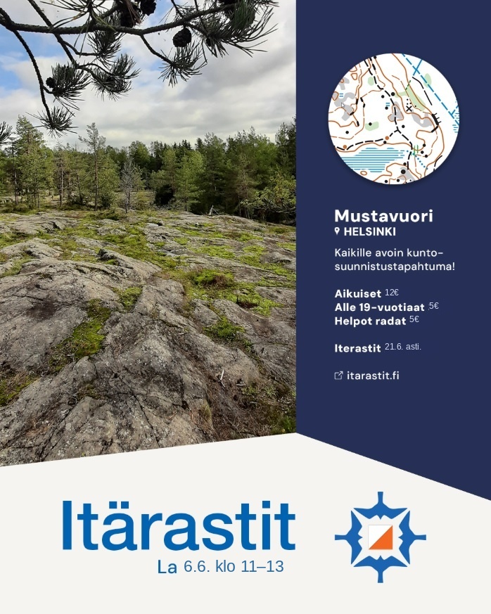 6.6. – 21.6.2026 Omatoimirastit / Iterastit Mustavuori