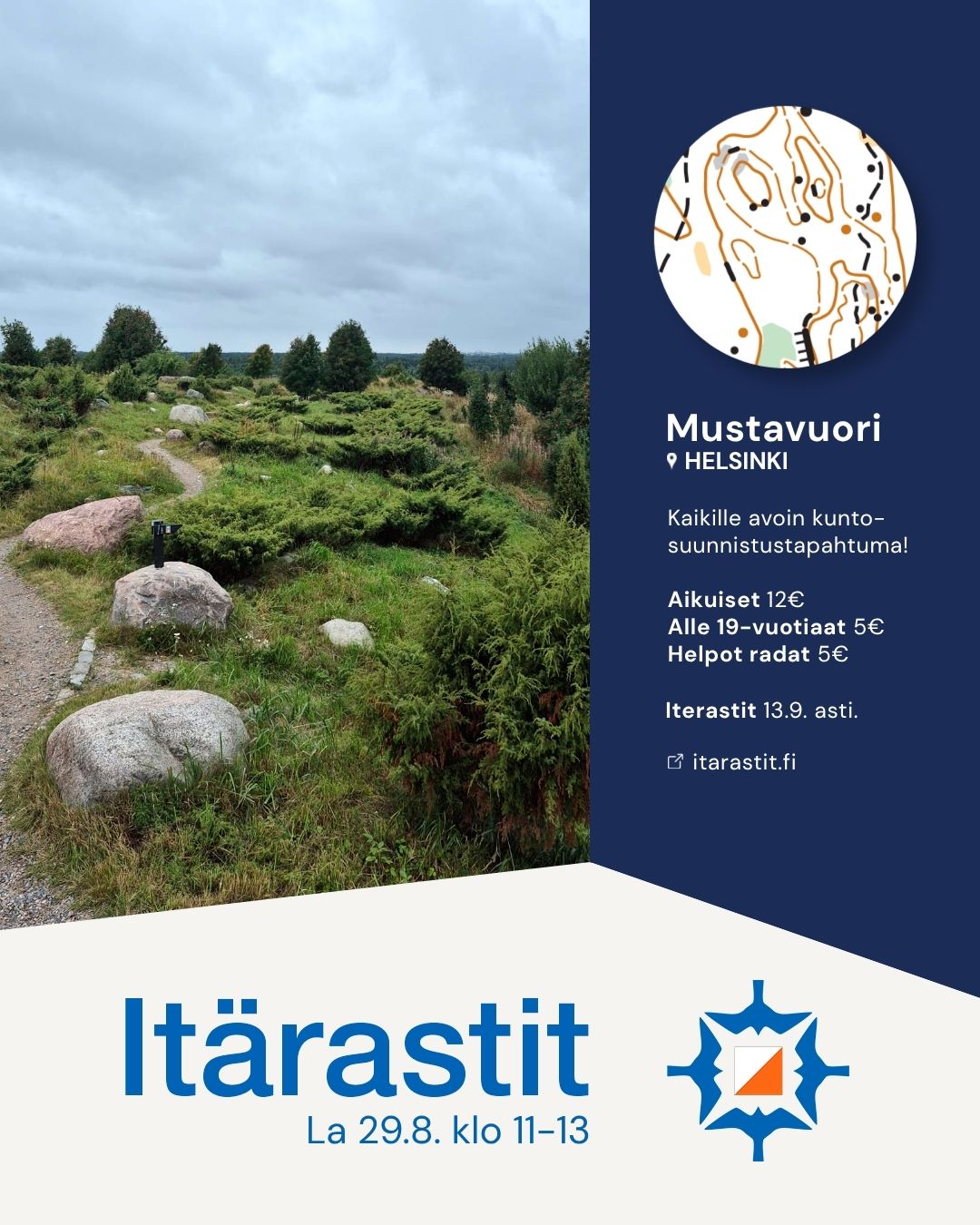 Iterastit Mustavuori & Vuosaarenhuippu 29.8.-13.9.2026